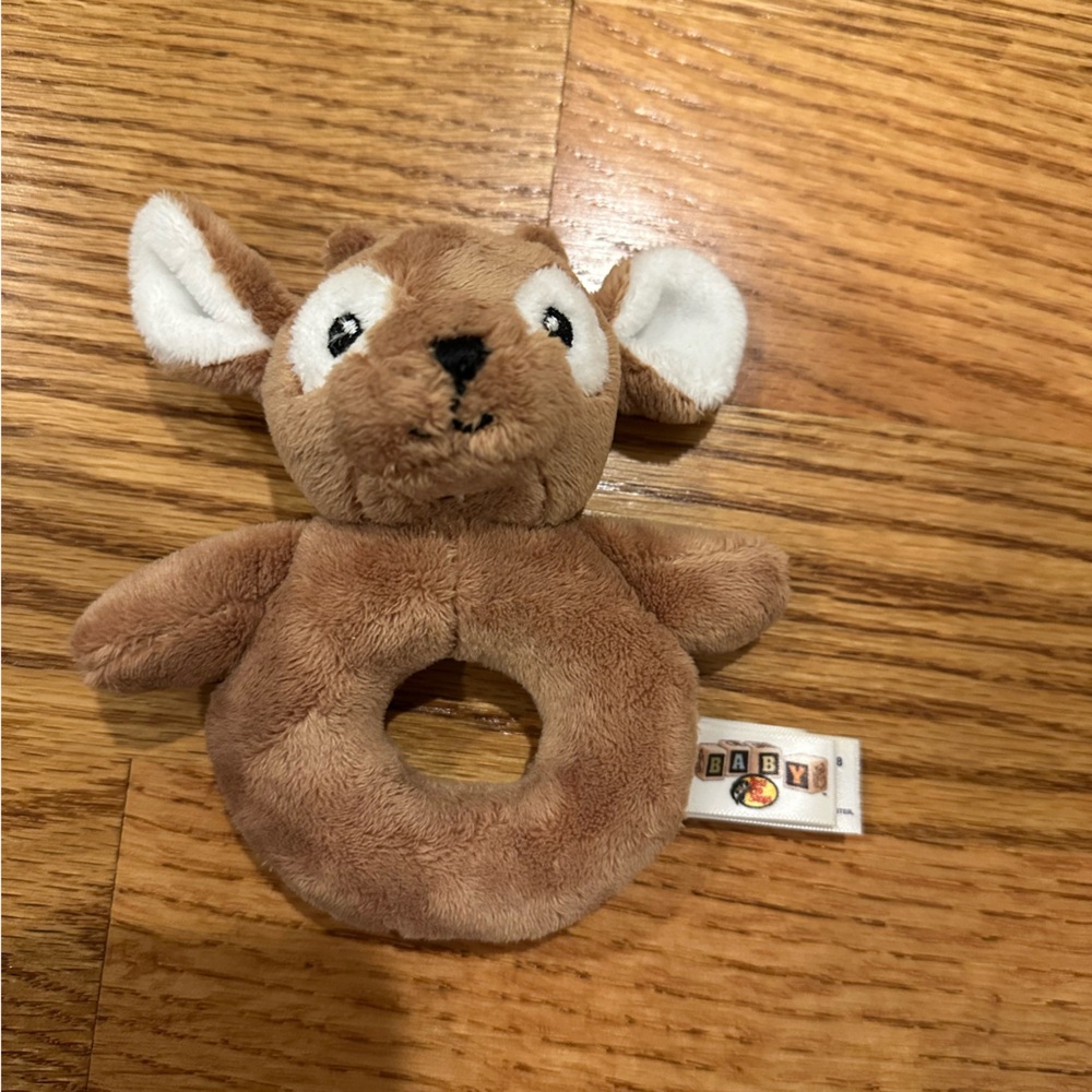 Baby Bass Pro Shops Tan Fawn Deer Plush Stuffed Animal Rattle Lovey 6”